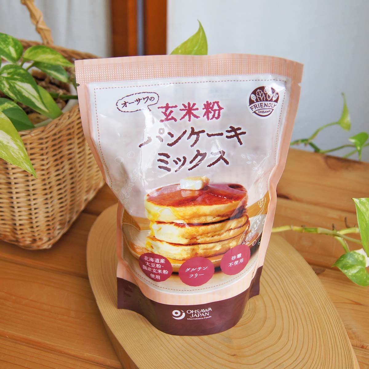 オーサワの玄米粉パンケーキミックス