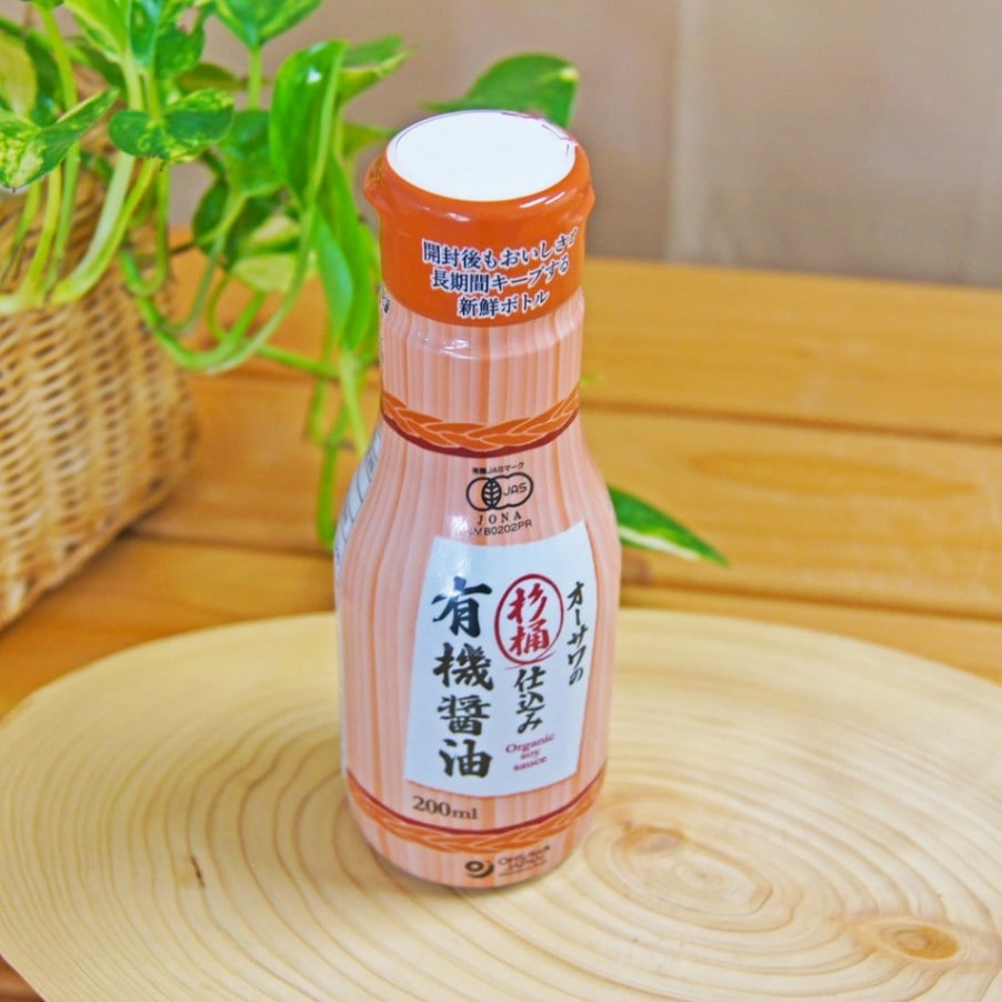オーサワの杉桶仕込み有機醤油（新鮮ボトル） 200ml