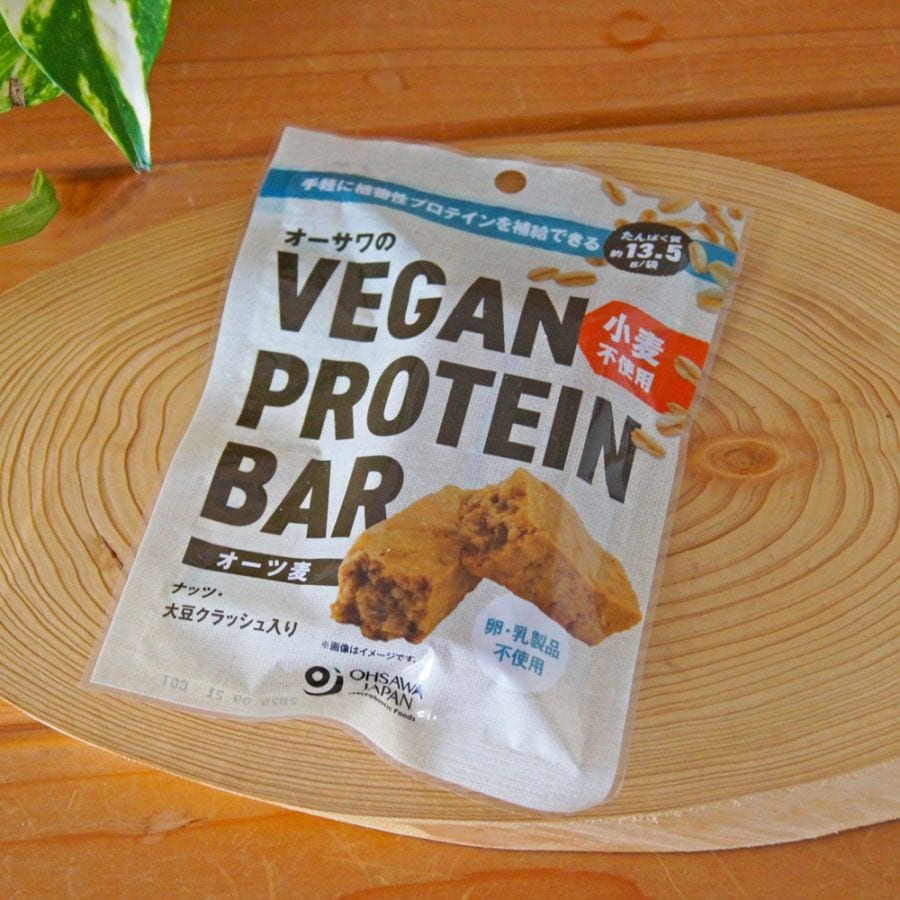 オーサワのVEGAN PROTEIN BAR(オーツ麦)小麦不使用 2本(約60g)
