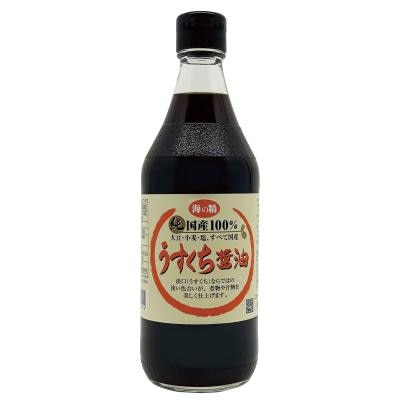 海の精　国産うすくち醤油 500ml