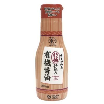オーサワの杉桶仕込み有機醤油（新鮮ボトル） 200ml