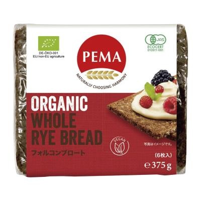 PEMA 有機全粒ライ麦パン（フォルコンブロート） 375g（6枚入）