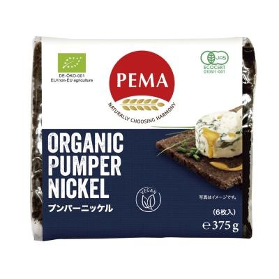 PEMA 有機全粒ライ麦パン（プンパーニッケル） 375g（6枚入）