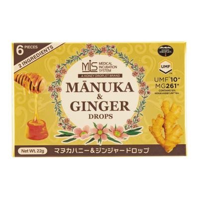 マヌカハニー＆ジンジャードロップ 22g（6粒）