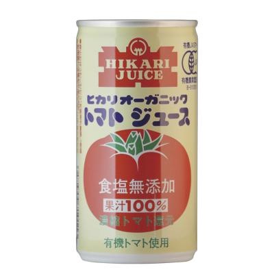 ヒカリ　オーガニックトマトジュース（食塩無添加） 190g
