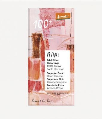 ViVANI オーガニックエキストラダークチョコレート100％withブラッドオレンジ 90g