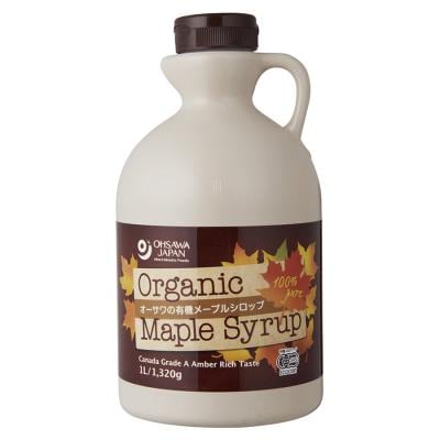 オーサワの有機メープルシロップ アンバー（リッチテイスト） （プラボトル） 1L（1320g）