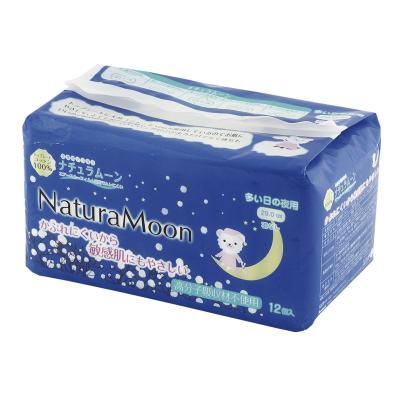 ナチュラムーン 生理用ナプキン（多い日の夜用 羽なし） 12個入