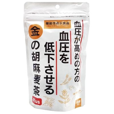 血圧が高めの方の血圧を低下させる 金の胡麻麦茶Plus 90g（5g×18）