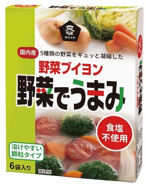 ムソー 野菜でうまみ〈食塩無添加〉 3.5g×6