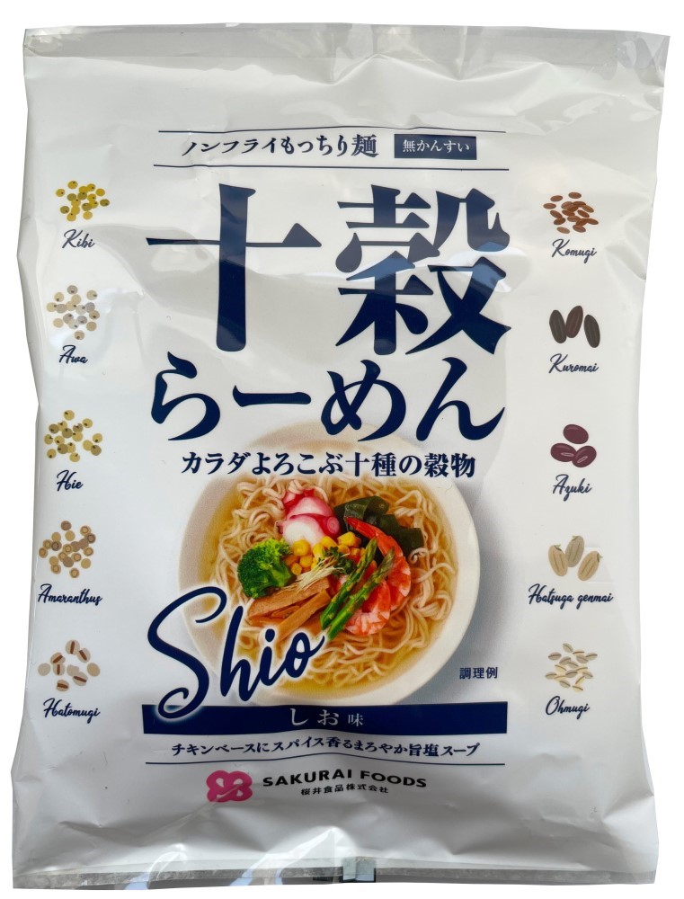 桜井 十穀らーめん・しお味 〈ノンフライ〉 89g