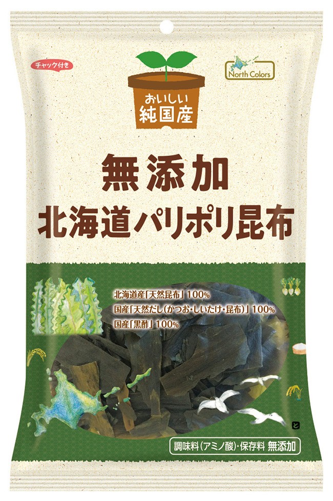 ノースカラーズ 純国産 北海道パリポリ昆布 25g