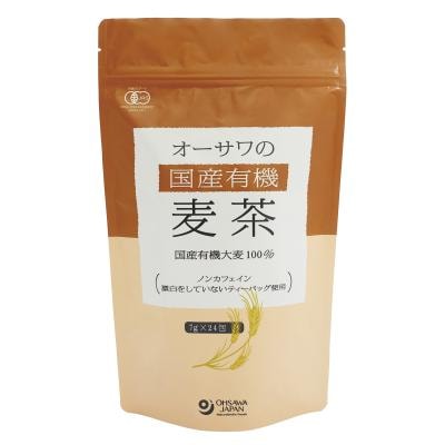 オーサワの有機麦茶(国産) 168g(7g×24包)