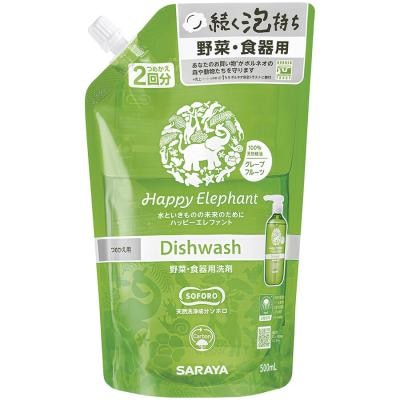 ハッピーエレファント食器用洗剤(グレープフルーツ)　詰替用 500ml