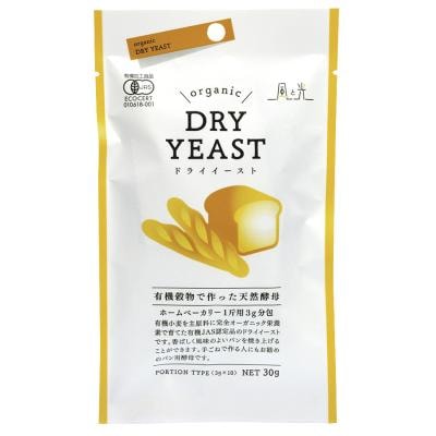 有機穀物で作った天然酵母（ドライイースト）　分包 30g(3g×10)