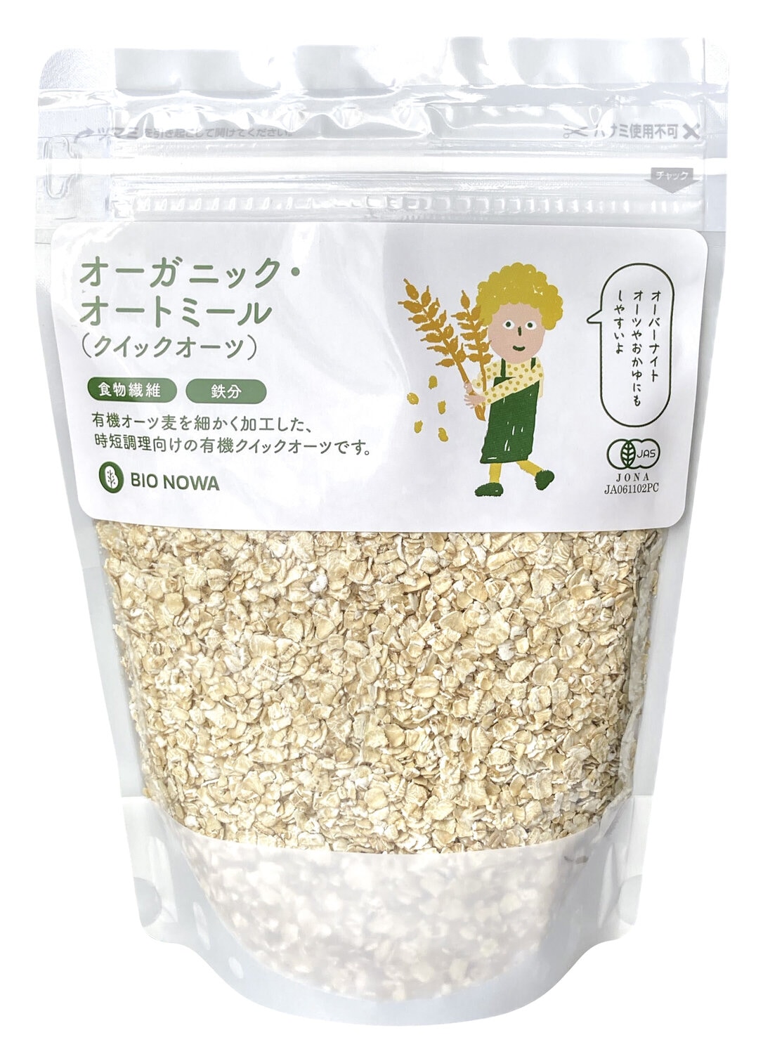 ＢＩＯＮＯＷＡ　オーガニック・オートミール(クイックオーツ) 300g