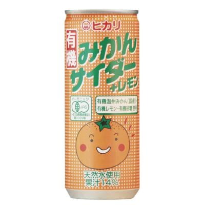 ヒカリ 有機みかんサイダー+レモン 250ml