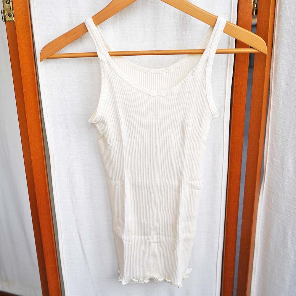【スガノ工房】オーガニックコットン、キャミソール(リブ)