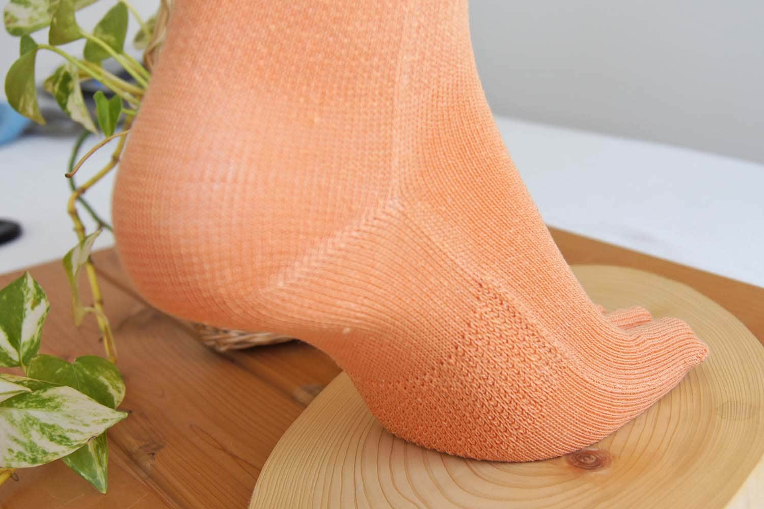 快適5本指 絹+綿 天然素材 絹木綿 優しい履き口 Mサイズ