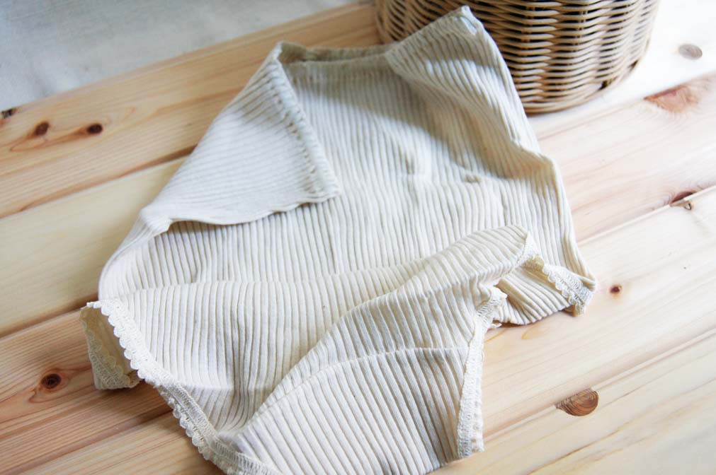 【スガノ工房】オーガニックコットン、ショーツ（リブ）