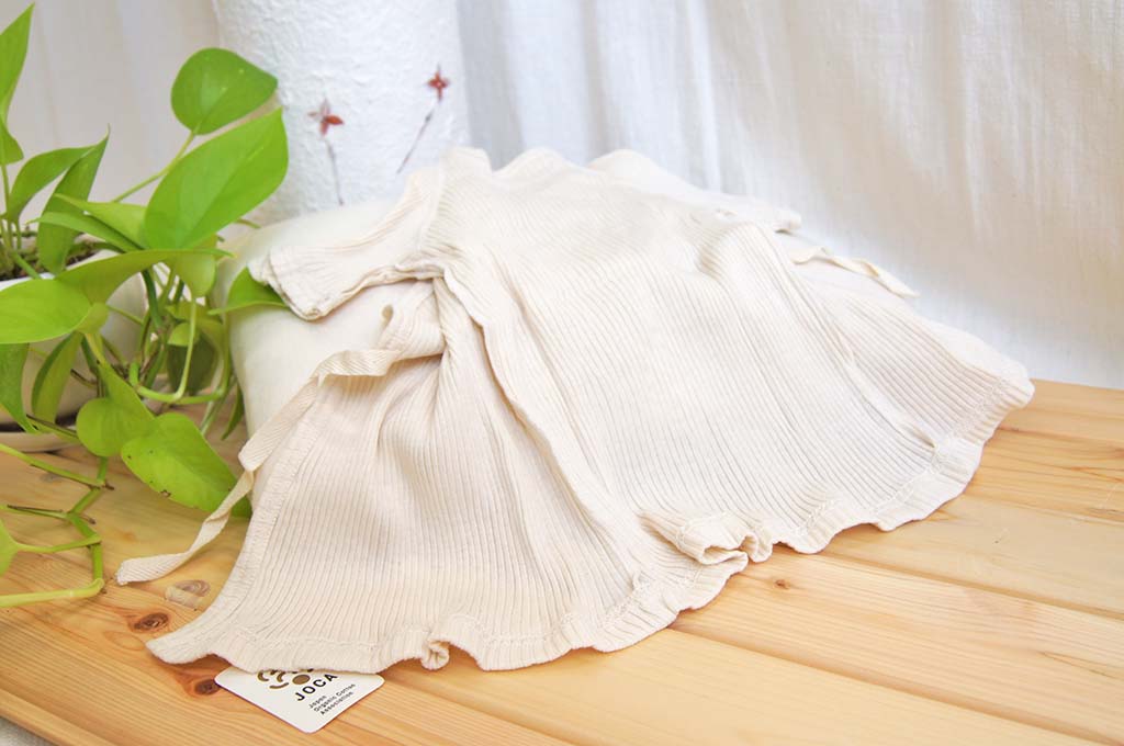 【スガノ工房】オーガニックコットン100%　ベビー 短肌着 リブ生地