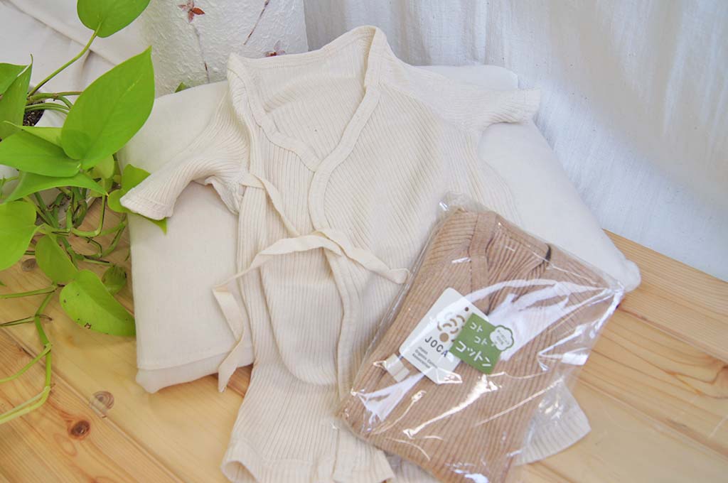 【スガノ工房】オーガニックコットン100%　ベビー 短肌着 リブ生地