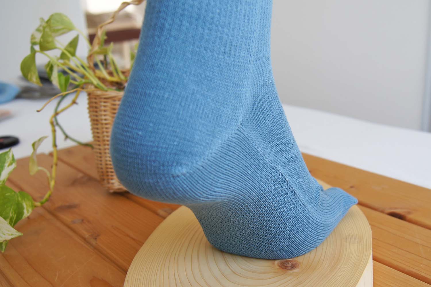 快適5本指 絹+綿 天然素材 絹木綿 優しい履き口 Lサイズ