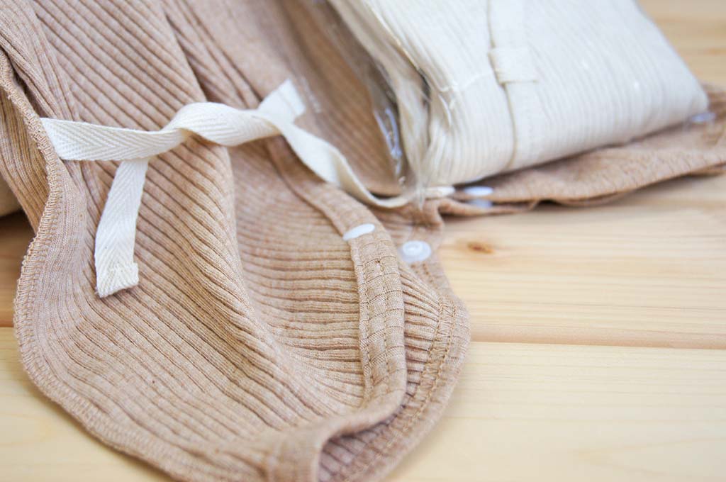 【スガノ工房】オーガニックコットン100%　ベビー コンビ リブ生地