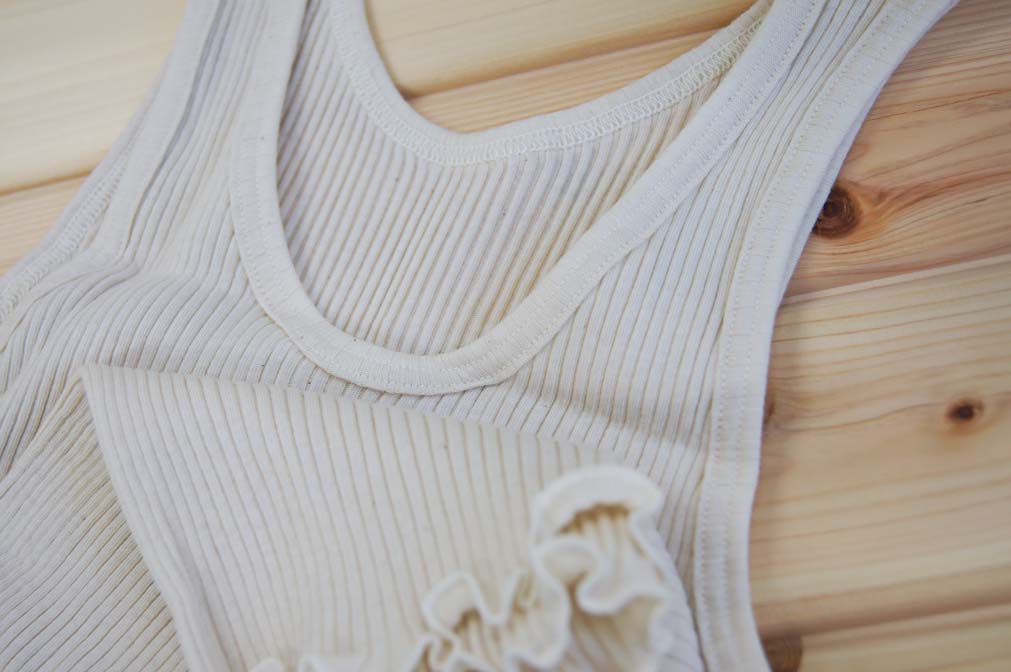 【スガノ工房】オーガニックコットン、タンクトップ（リブ）