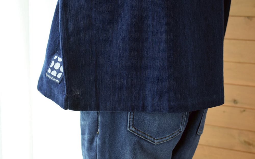 ぱふっとフリーシャツ 武州 藍染め 沙羅