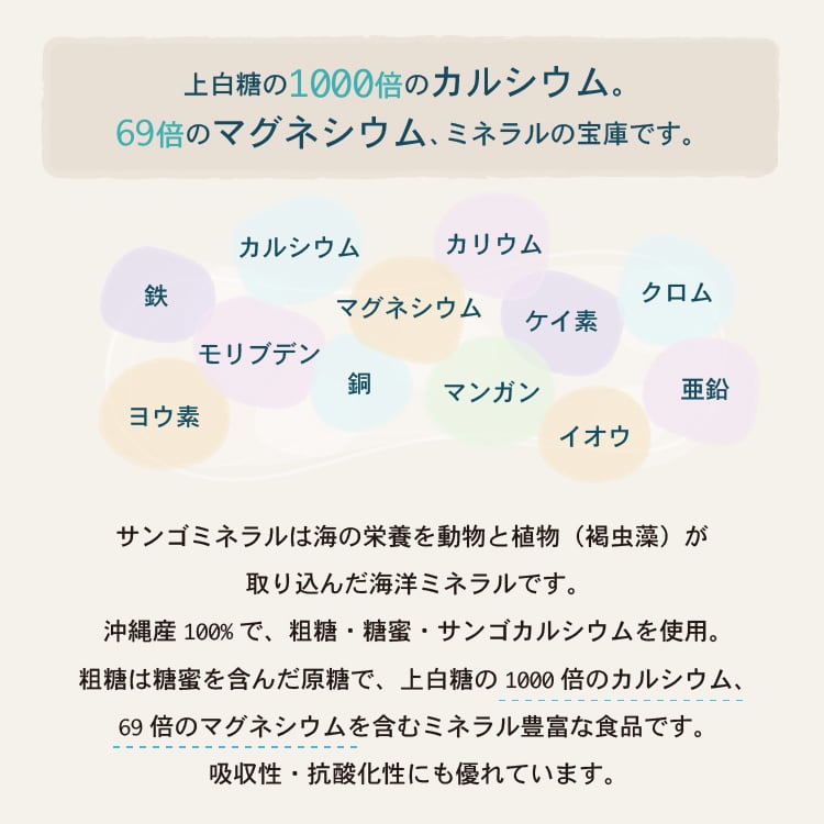 さとうきびのお砂糖 サンゴカルシウム入り 玄糖(くろとう)