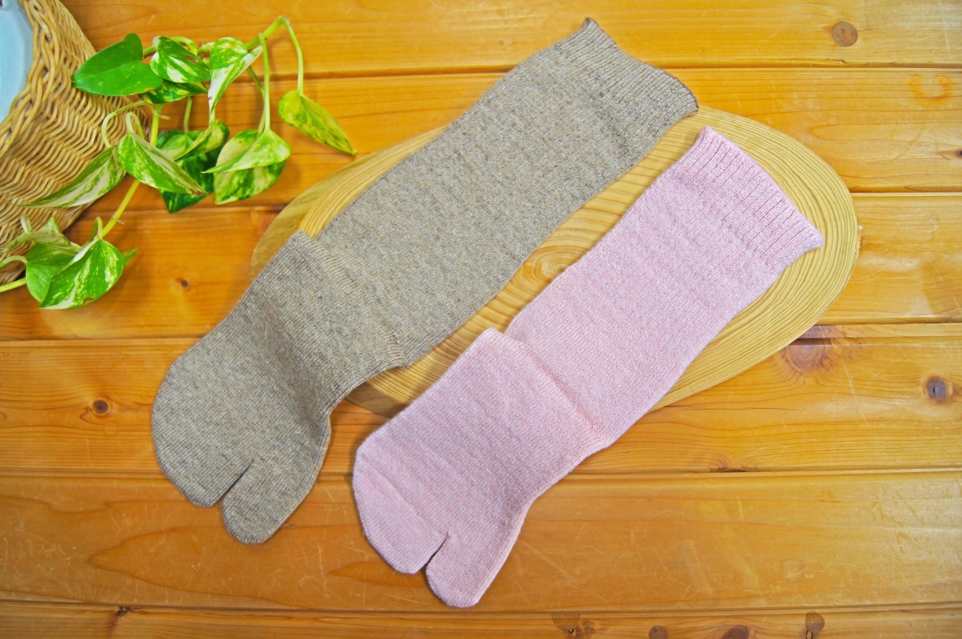 足袋(たび) シルク＆ウール・リネン 3層構造 温か 天然素材 Lサイズ