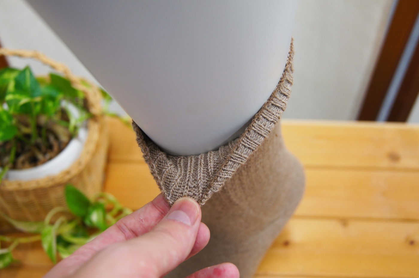 足袋(たび) シルク＆ウール・リネン 3層構造 温か 天然素材 Lサイズ