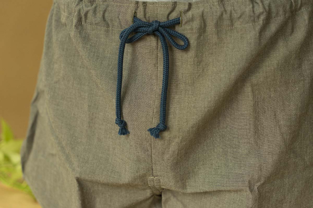 『ゆるエコ』Comfortトランクス前閉じ ゆるゆる綿100% カーキ