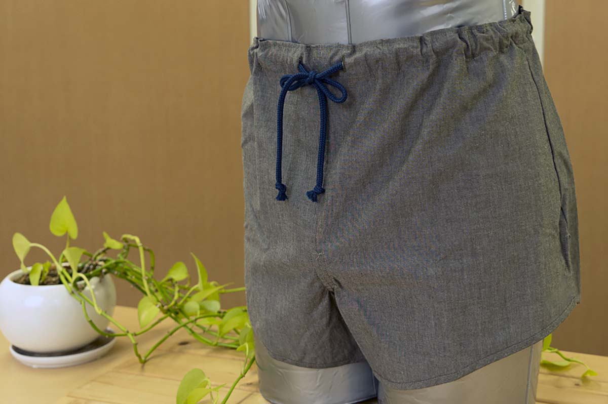 『ゆるエコ』Comfortトランクス前閉じ ゆるゆる綿100% カーキ