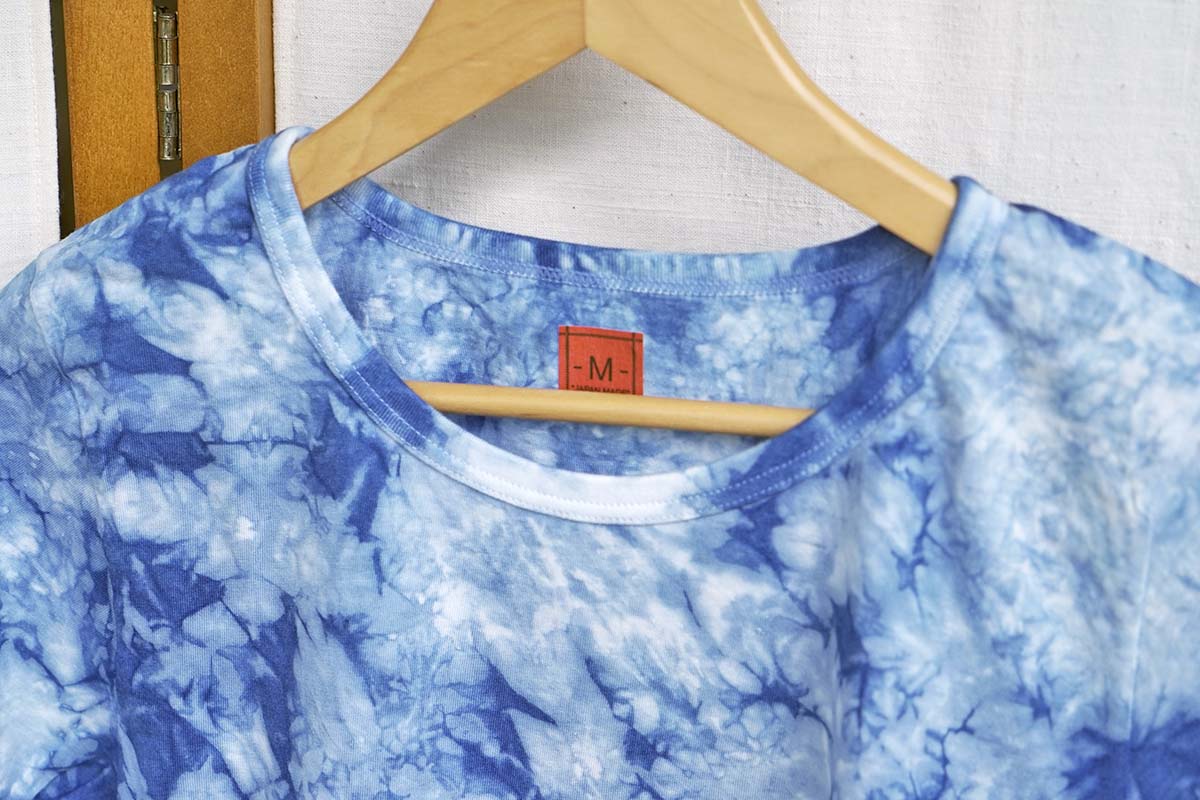 かぜはな染めTシャツ 武州 藍染め 女性用