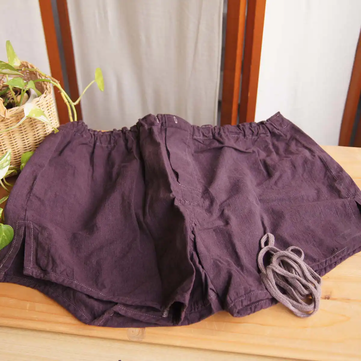 『ゆるエコ』トランクス（手紡ぎオーガニック100%） 天然草木染めシリーズ