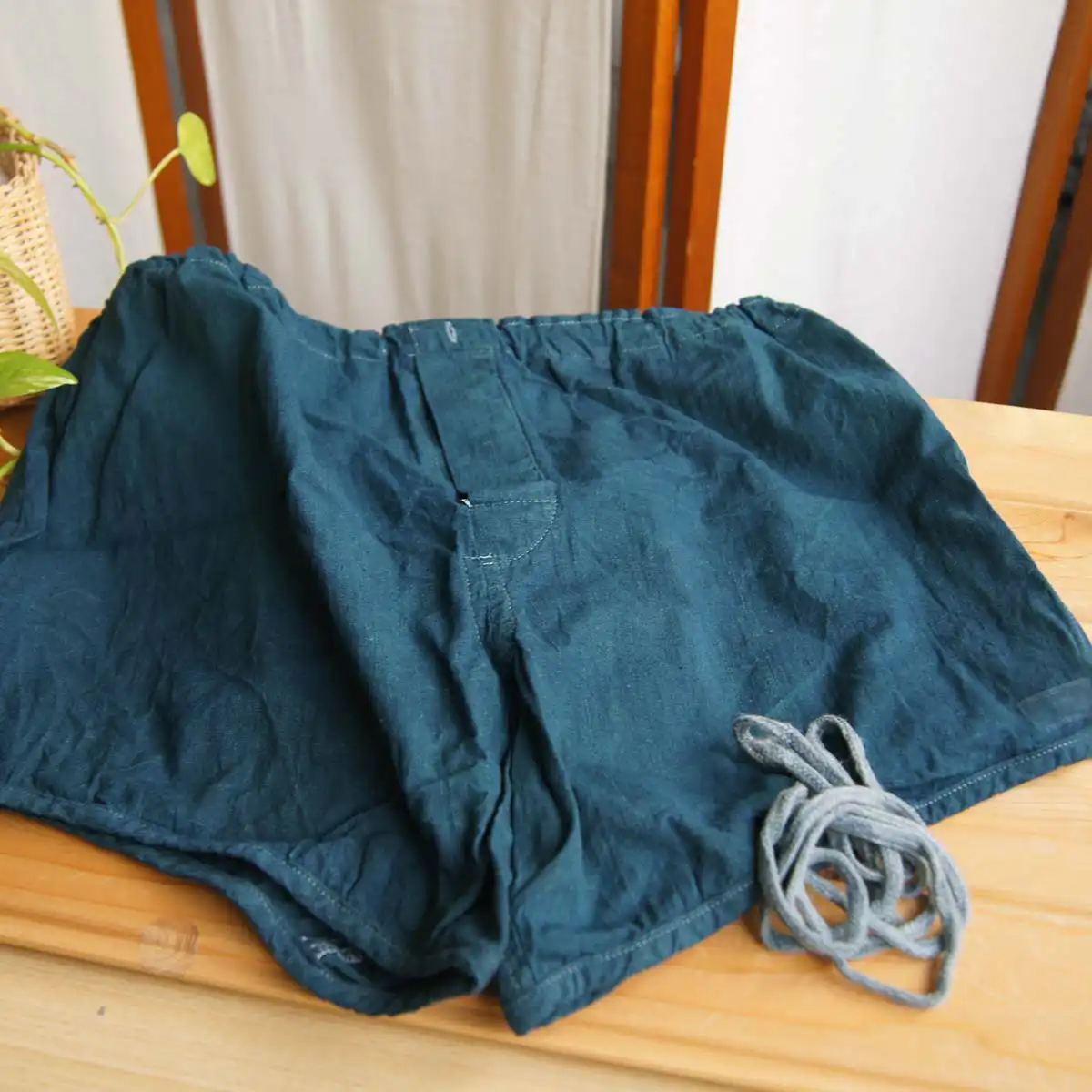 『ゆるエコ』トランクス（手紡ぎオーガニック100%） 天然草木染めシリーズ