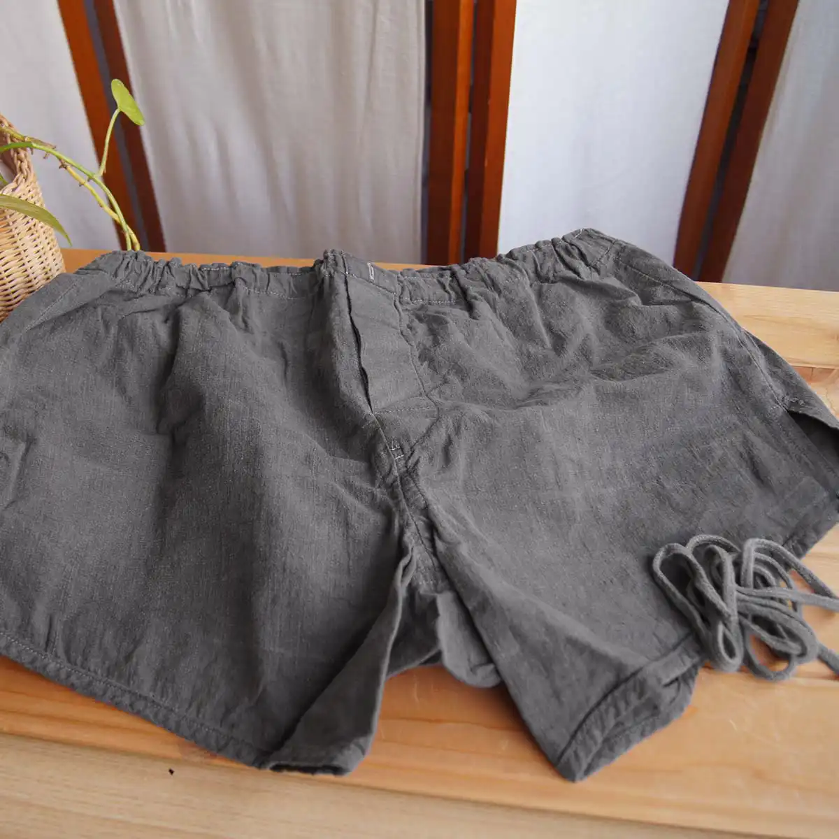 『ゆるエコ』トランクス（手紡ぎオーガニック100%） 天然草木染めシリーズ