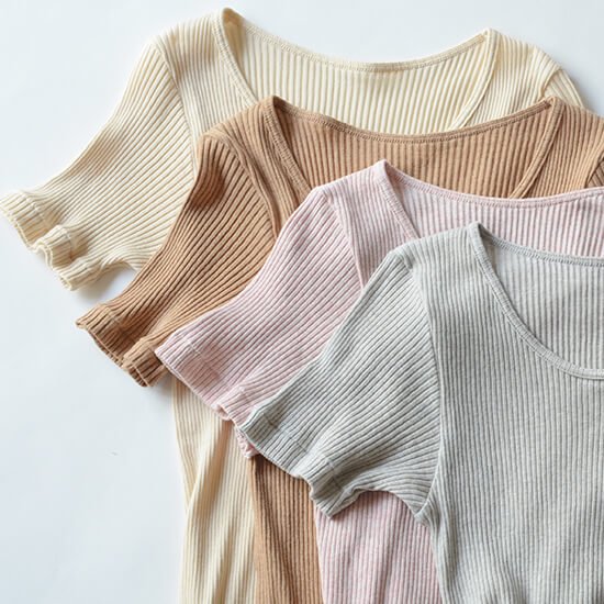 【天衣無縫】 リブ半袖シャツ