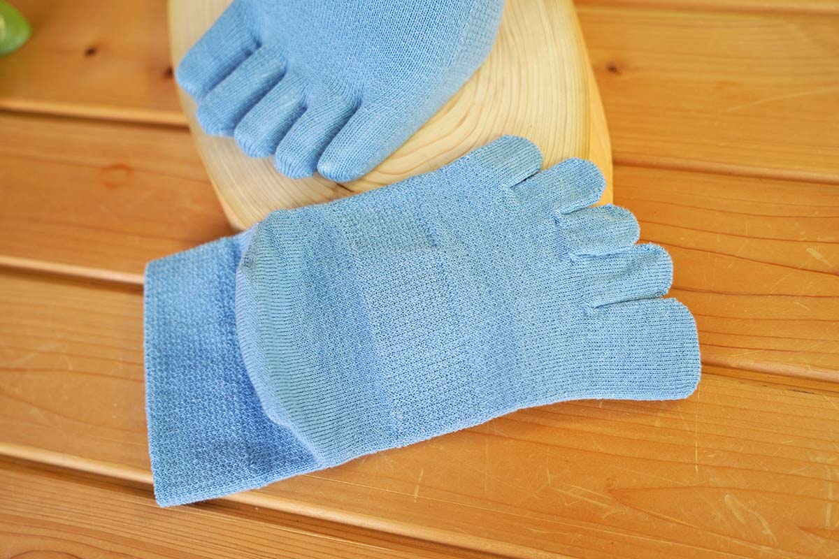 薄地タイプ スポーツに最適5本指 フィットギアα 綿 天然素材 Mサイズ