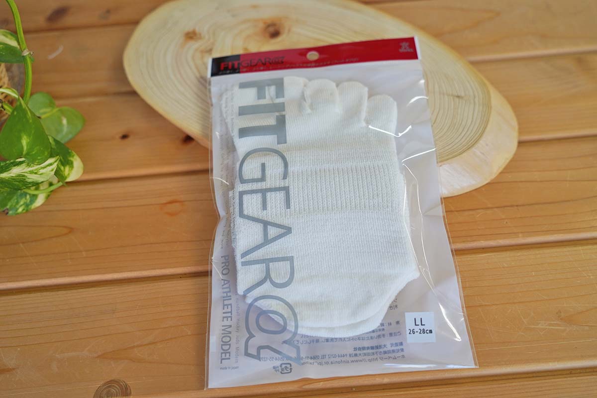 薄地タイプ スポーツに最適5本指 フィットギアα 綿 天然素材 Mサイズ