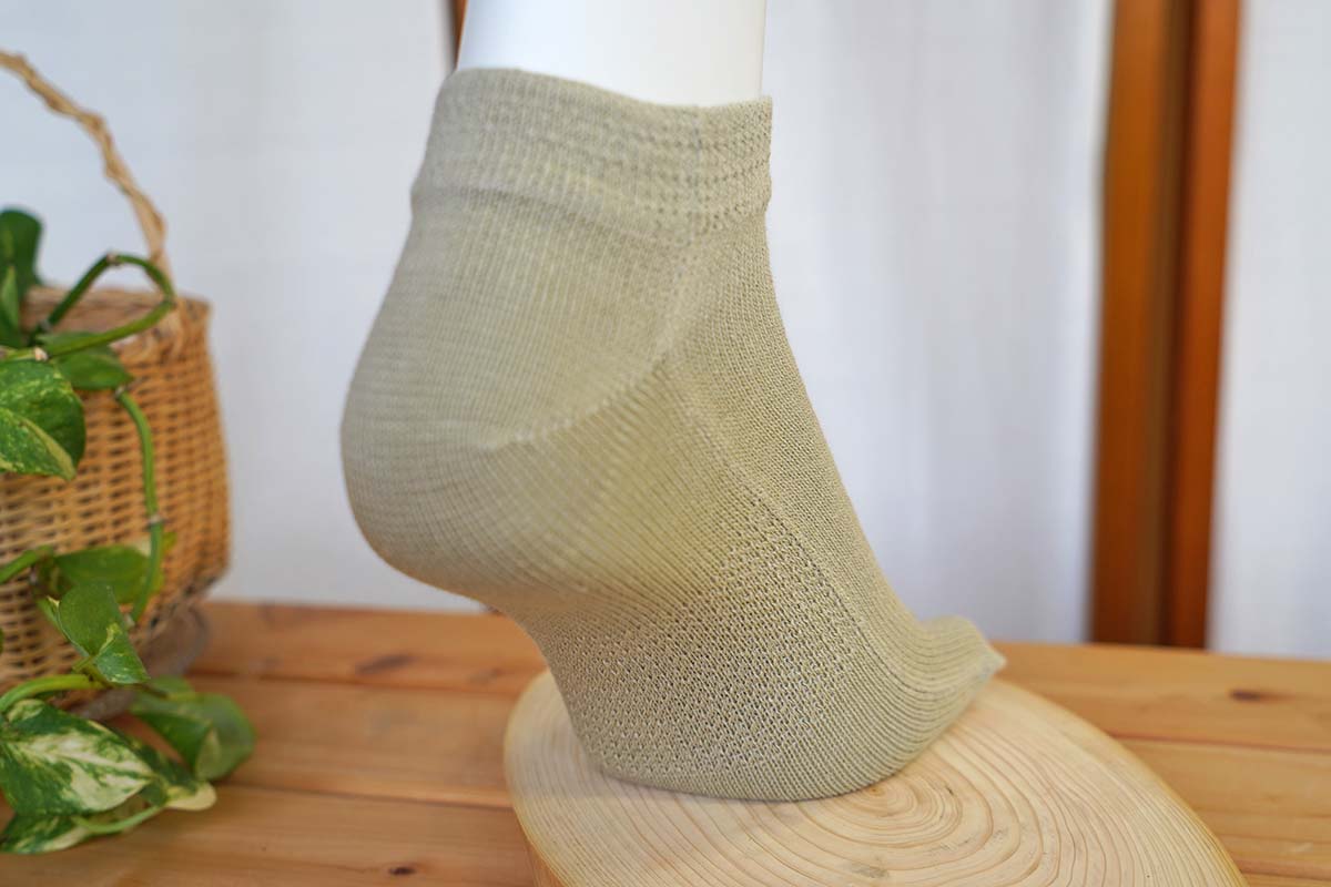 アクティブに快適5本指 絹+綿 天然素材 絹木綿 スニーカー用 LLサイズ