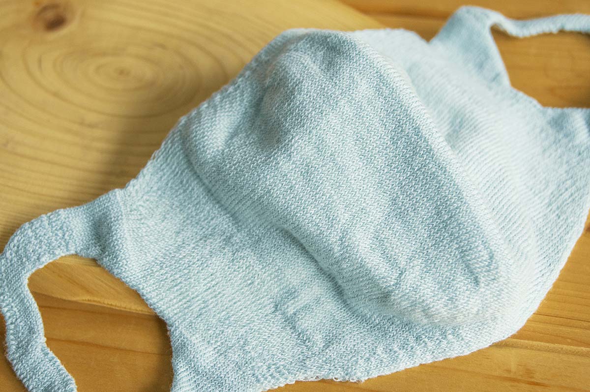 ただいま半額！ セリシン 紫外線吸収 薄手 夏用マスク 天然素材 絹 綿 無縫製 ゴム糸無し Sサイズ