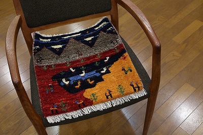 座布団風ギャッベ 29421 【原産地】イラン シラーズ