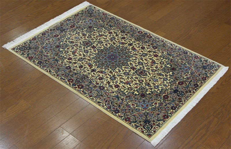 フロアー向きシルク絨毯 19268 【原産地】イラン　カシャ-ン