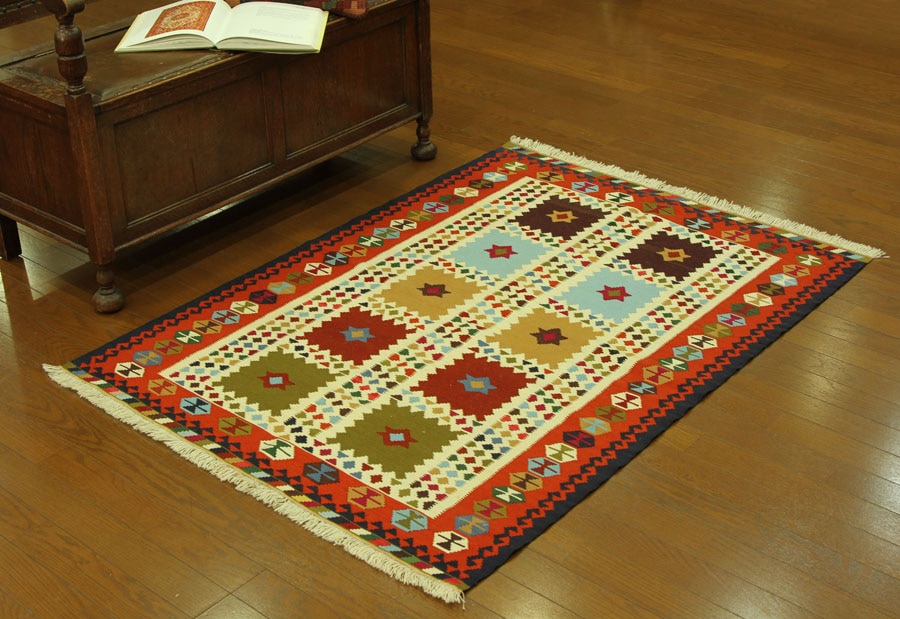 フロアー向きキリム 24628 【原産地】イラン・シラーズ