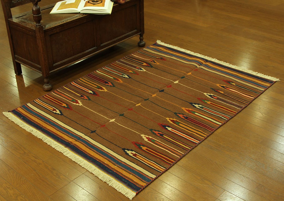 フロアー向き草木染めキリム 24902 【原産地】イラン・カシュガイ