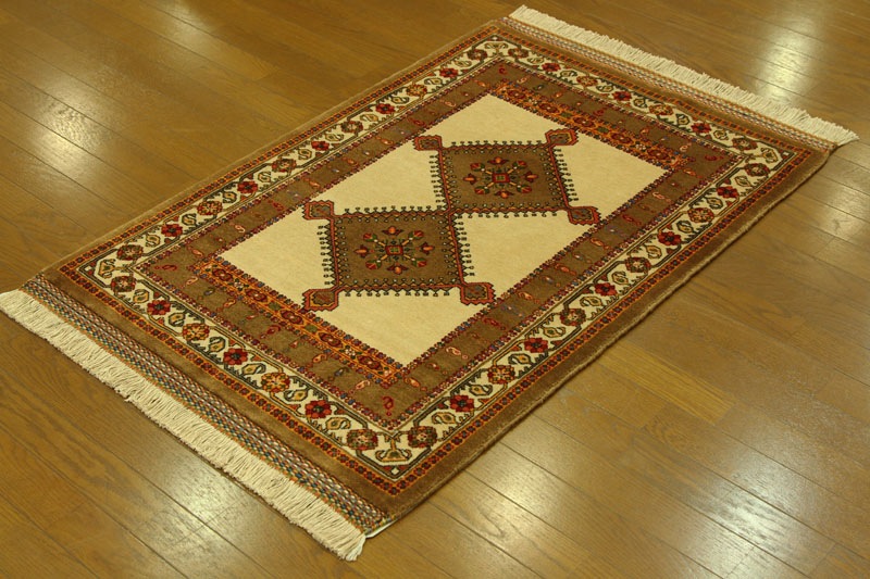 草木染めウール絨毯 23739 【原産地】イラン・カシュガイ