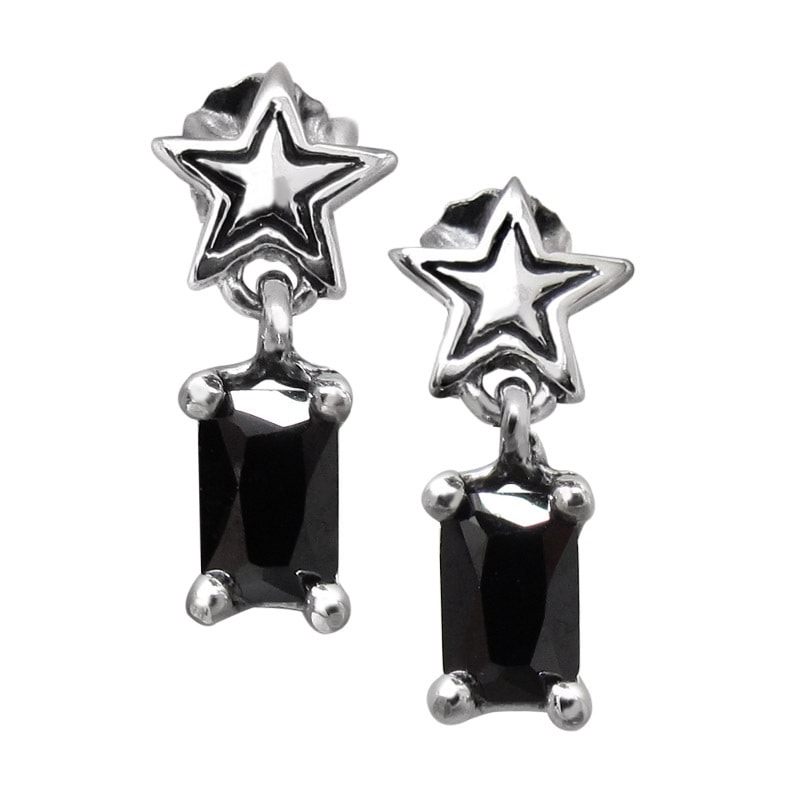STAR SHINE WITH DROP STUD EARRING (���ñ��)